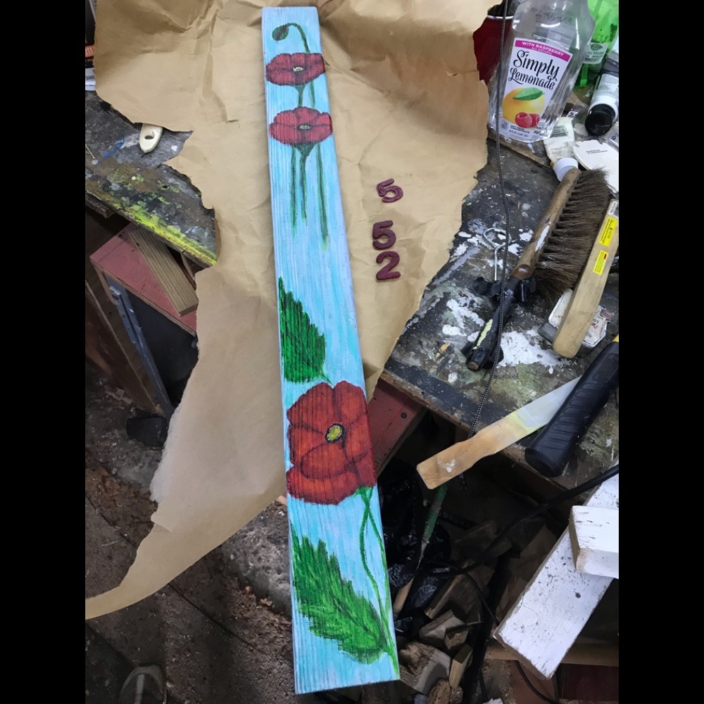 Hand Painted Decorative Address Post